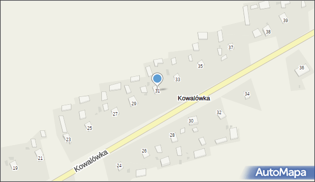 Kowalówka, Kowalówka, 31, mapa Kowalówka