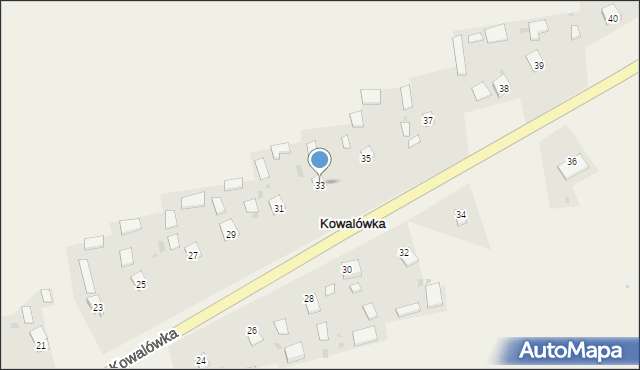 Kowalówka, Kowalówka, 33, mapa Kowalówka