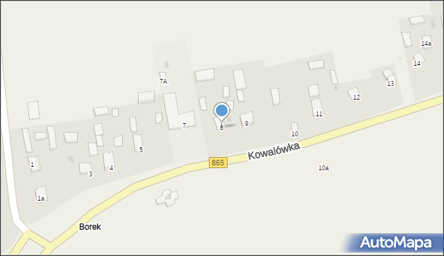 Kowalówka, Kowalówka, 8, mapa Kowalówka