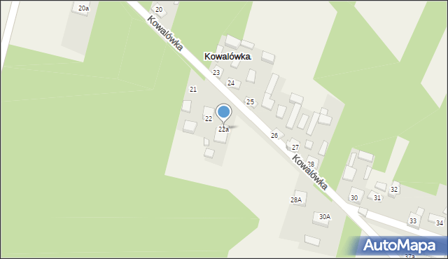 Kowalówka, Kowalówka, 22a, mapa Kowalówka