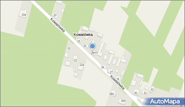 Kowalówka, Kowalówka, 25, mapa Kowalówka