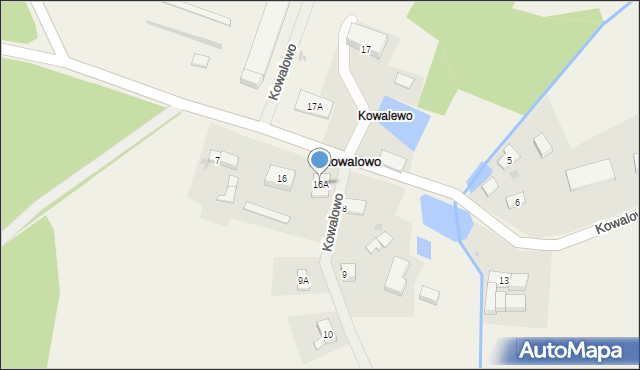 Kowalowo, Kowalowo, 16A, mapa Kowalowo