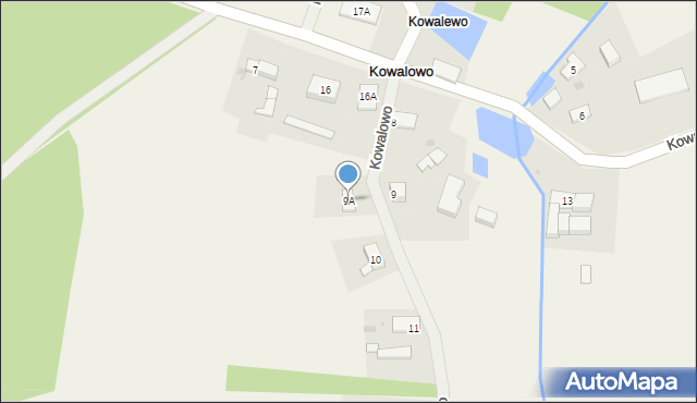 Kowalowo, Kowalowo, 9A, mapa Kowalowo