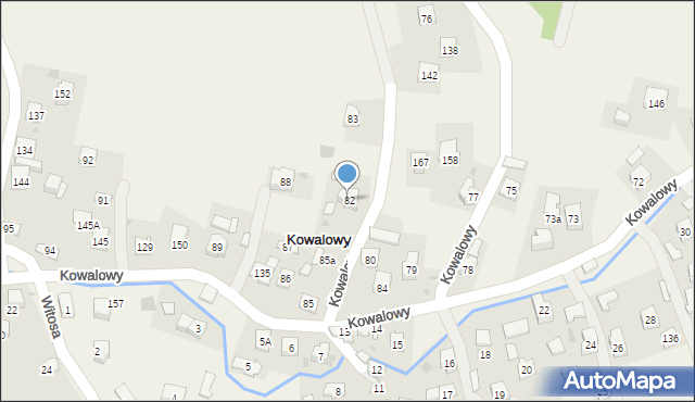 Kowalowy, Kowalowy, 82B, mapa Kowalowy