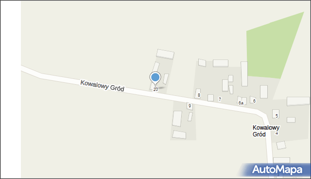 Kowalowy Gród, Kowalowy Gród, 10, mapa Kowalowy Gród