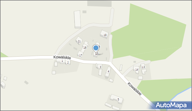 Kowalskie, Kowalskie, 15A, mapa Kowalskie