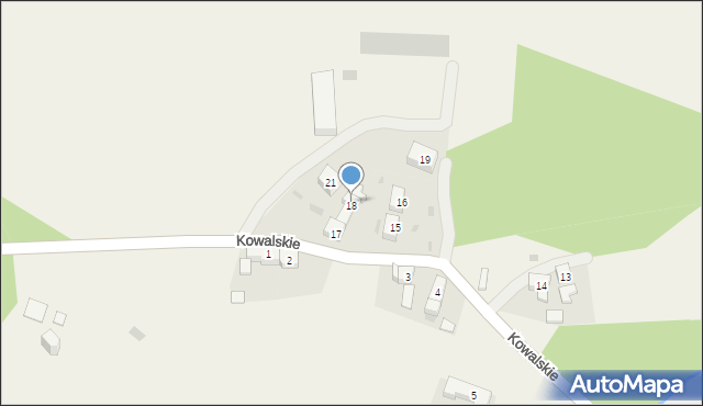 Kowalskie, Kowalskie, 18A, mapa Kowalskie