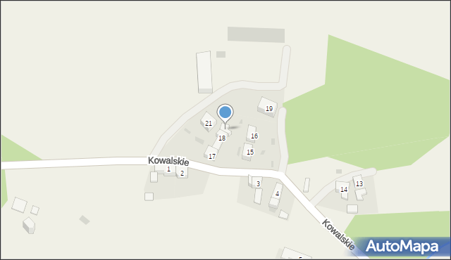 Kowalskie, Kowalskie, 18B, mapa Kowalskie