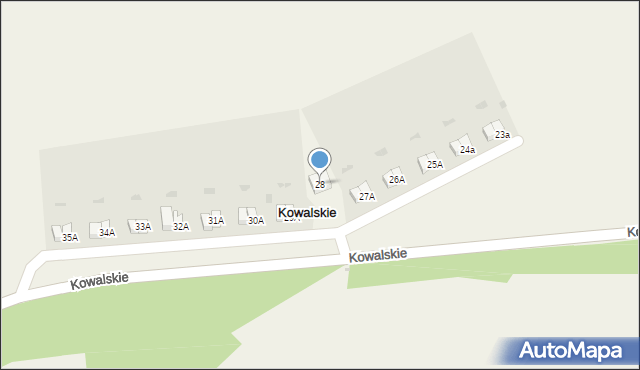 Kowalskie, Kowalskie, 28, mapa Kowalskie