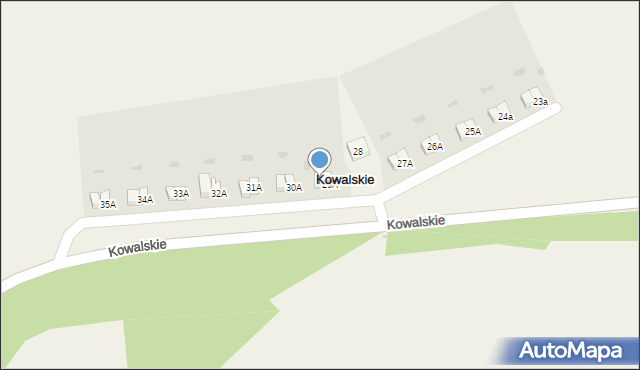 Kowalskie, Kowalskie, 29B, mapa Kowalskie