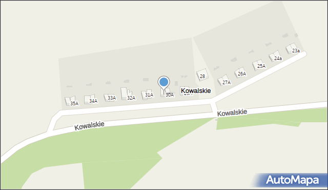 Kowalskie, Kowalskie, 30B, mapa Kowalskie