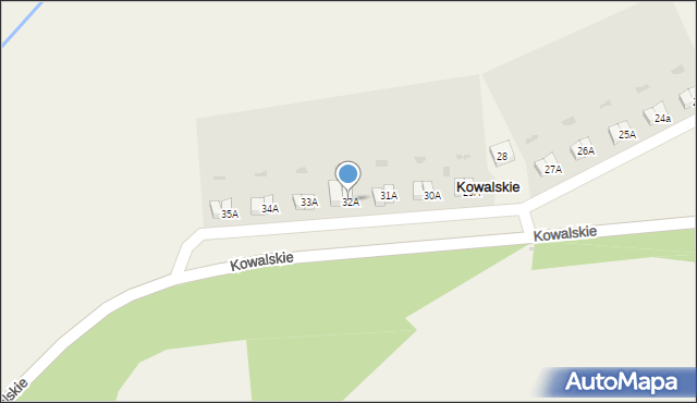 Kowalskie, Kowalskie, 32A, mapa Kowalskie