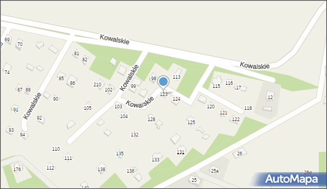 Kowalskie, Kowalskie, 123, mapa Kowalskie