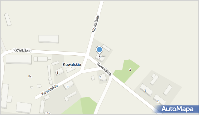 Kowalskie, Kowalskie, 5, mapa Kowalskie