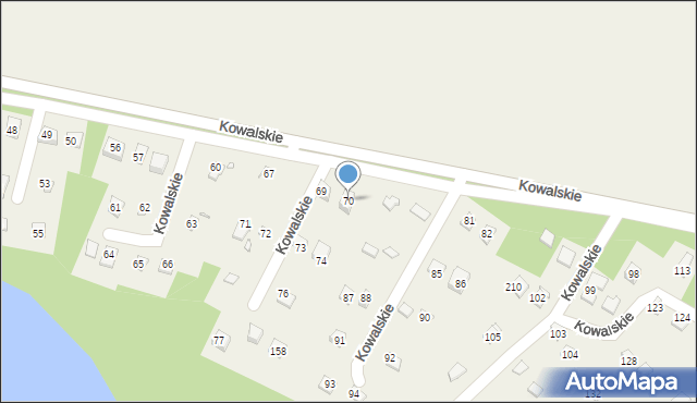 Kowalskie, Kowalskie, 70, mapa Kowalskie