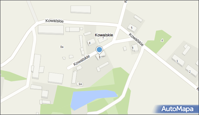 Kowalskie, Kowalskie, 9, mapa Kowalskie