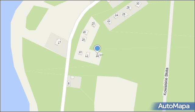 Kowalskie Błota, Kowalskie Błota, 14, mapa Kowalskie Błota