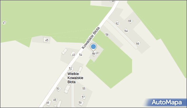 Kowalskie Błota, Kowalskie Błota, 56, mapa Kowalskie Błota