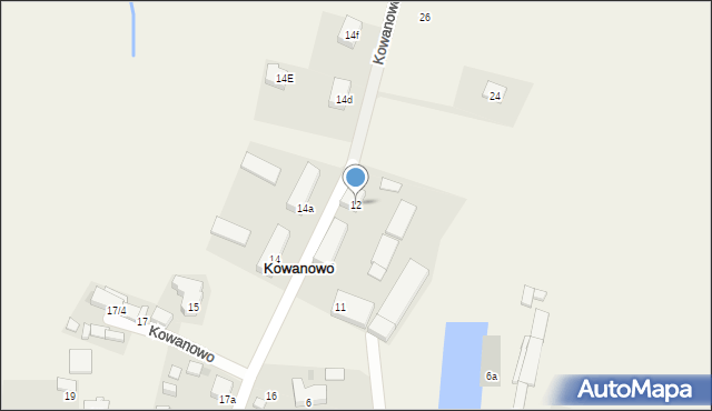 Kowanowo, Kowanowo, 12, mapa Kowanowo