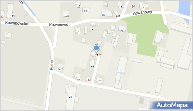 Kowanowo, Kowanowo, 1F, mapa Kowanowo