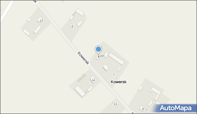 Kowersk, Kowersk, 6, mapa Kowersk