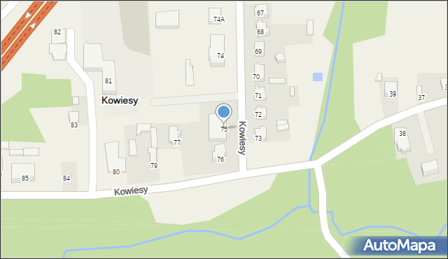 Kowiesy, Kowiesy, 75, mapa Kowiesy