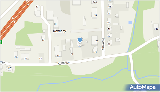 Kowiesy, Kowiesy, 77, mapa Kowiesy