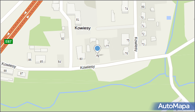 Kowiesy, Kowiesy, 79, mapa Kowiesy