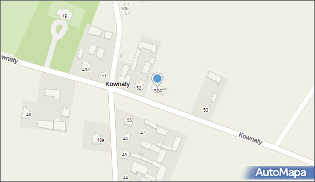 Kownaty, Kownaty, 52A, mapa Kownaty