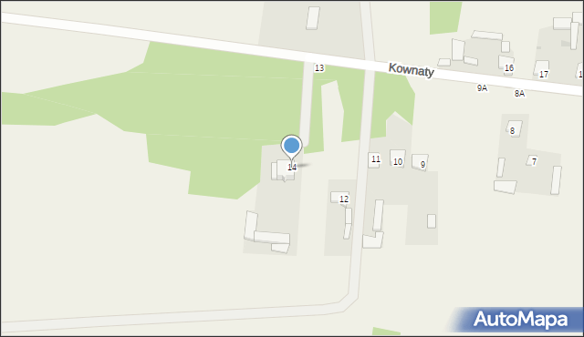 Kownaty, Kownaty, 14, mapa Kownaty