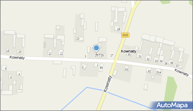 Kownaty, Kownaty, 25, mapa Kownaty