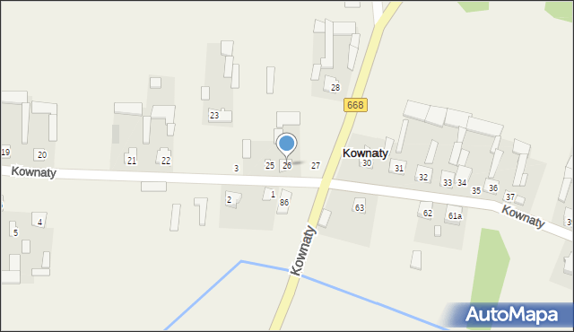 Kownaty, Kownaty, 26, mapa Kownaty