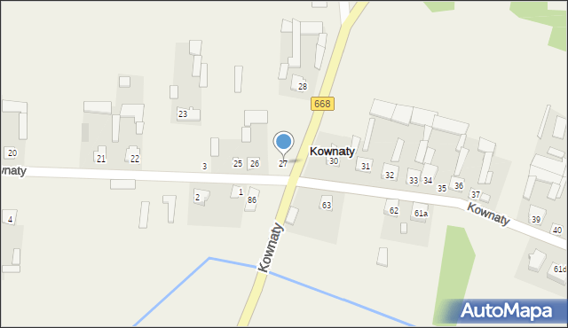 Kownaty, Kownaty, 27, mapa Kownaty