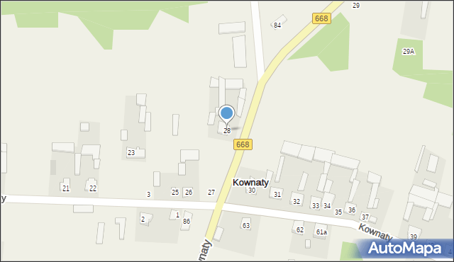 Kownaty, Kownaty, 28, mapa Kownaty