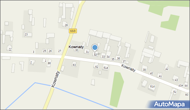 Kownaty, Kownaty, 32, mapa Kownaty