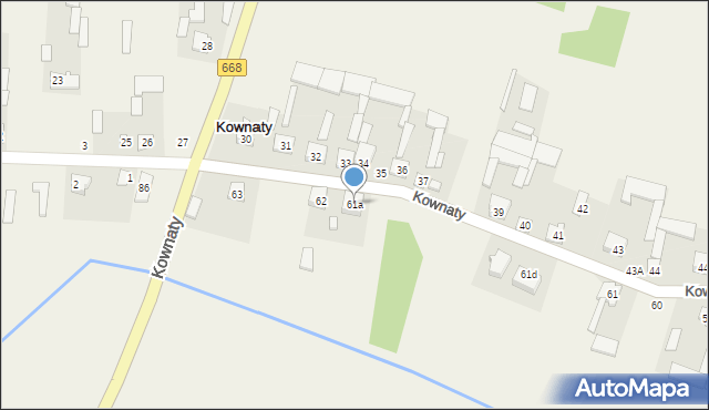 Kownaty, Kownaty, 61a, mapa Kownaty