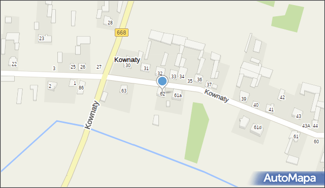 Kownaty, Kownaty, 62, mapa Kownaty