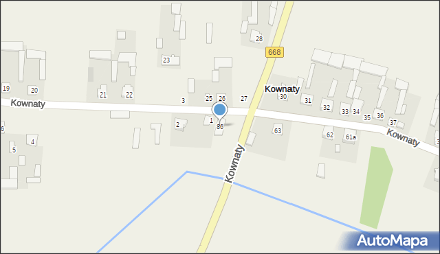 Kownaty, Kownaty, 86, mapa Kownaty