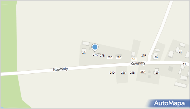 Kownaty, Kownaty, 27A, mapa Kownaty