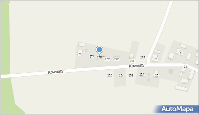 Kownaty, Kownaty, 27B, mapa Kownaty