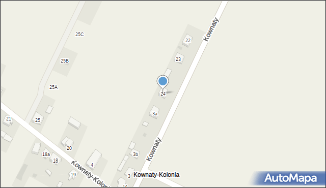 Kownaty, Kownaty-Kolonia, 24, mapa Kownaty