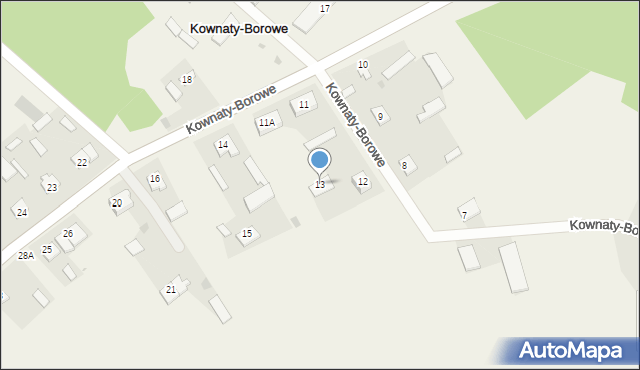 Kownaty-Borowe, Kownaty-Borowe, 13, mapa Kownaty-Borowe