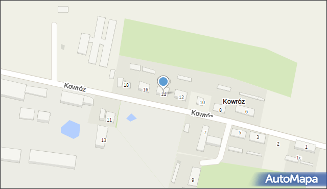 Kowróz, Kowróz, 14, mapa Kowróz