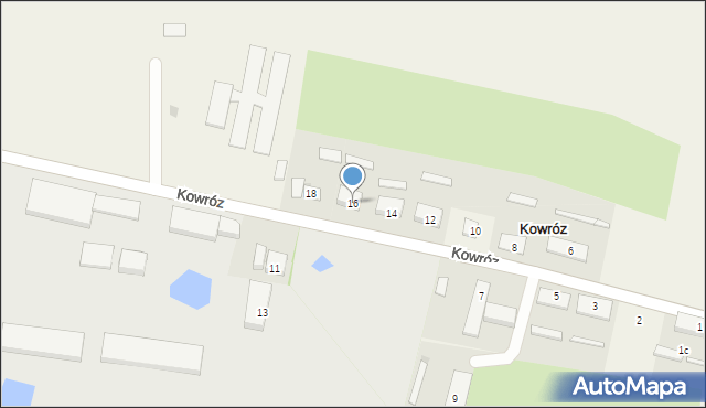 Kowróz, Kowróz, 16, mapa Kowróz