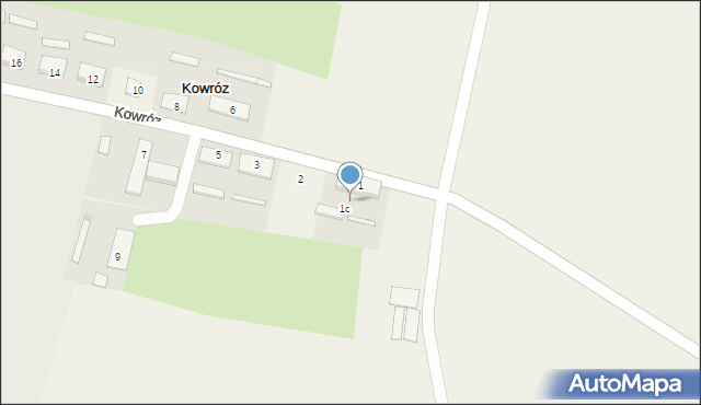 Kowróz, Kowróz, 1b, mapa Kowróz