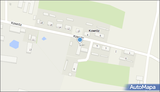 Kowróz, Kowróz, 7, mapa Kowróz