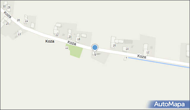 Koza, Koza, 9, mapa Koza