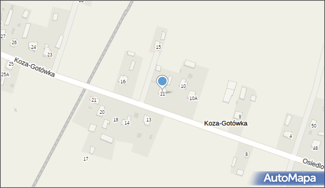 Koza-Gotówka, Koza-Gotówka, 11, mapa Koza-Gotówka