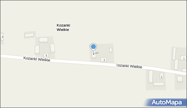 Kozanki Wielkie, Kozanki Wielkie, 4, mapa Kozanki Wielkie