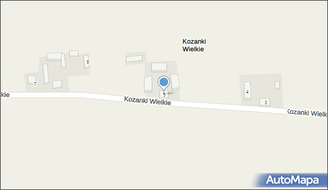 Kozanki Wielkie, Kozanki Wielkie, 5, mapa Kozanki Wielkie